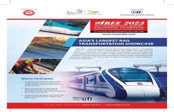 15th International Railway Equipment , Services Exhibition (IREE 2023) 12-14 October 2023 in Pragati Maidan, New Delhi, India .